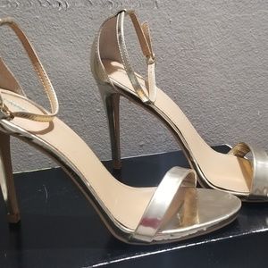 Gold heel sandals
